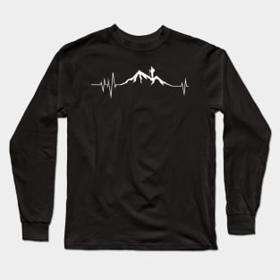 Heartbeat Mountain Climber Tshirt for Rock Climbing ,Hiking Long Sleeve T-Shirt